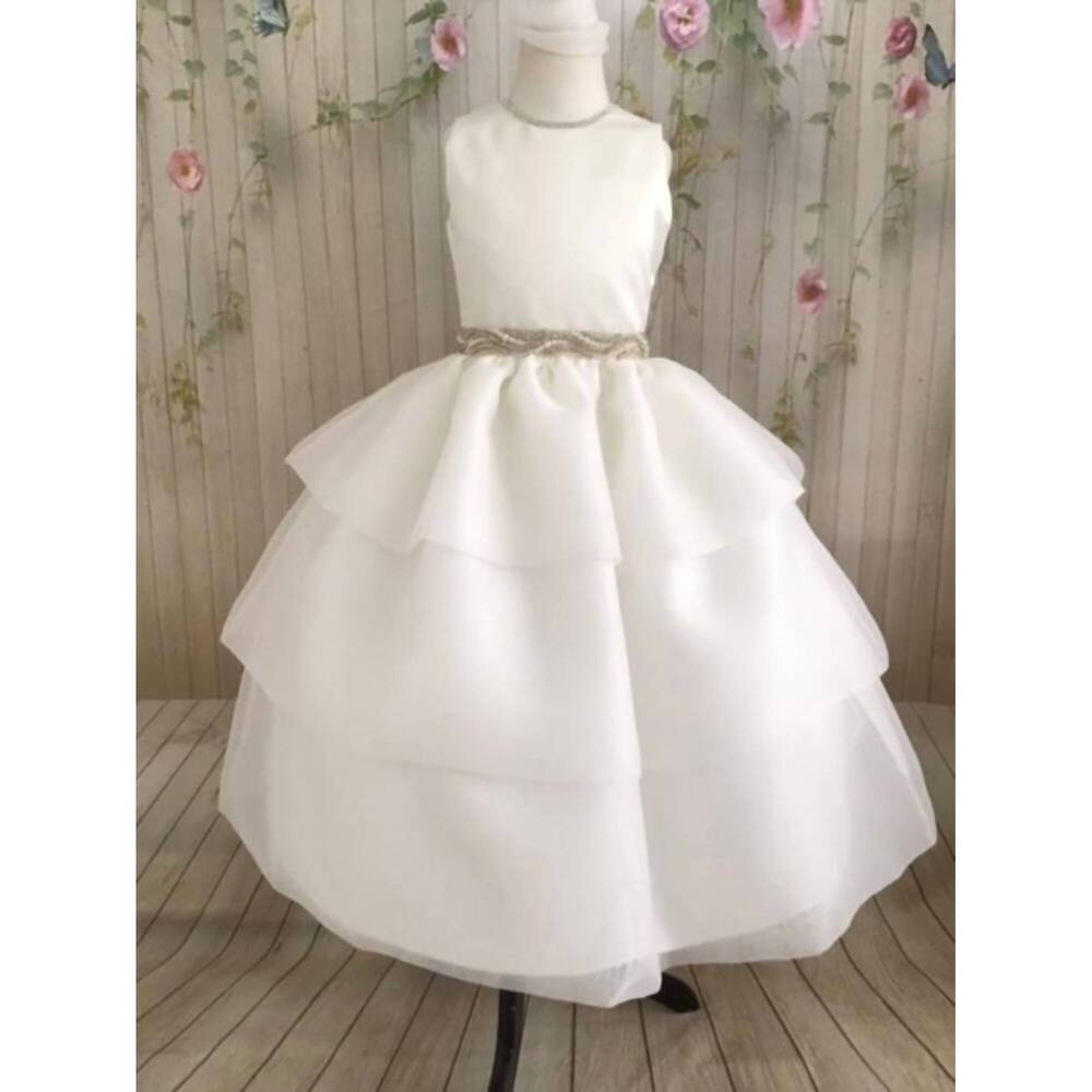 NEW CHRISTIE HELENE kid's jessica dress in white